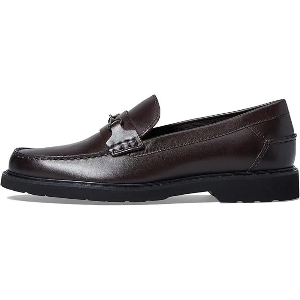 Rockport® (Men's 11.5) Bedford™ Bit Slip-On Loafers, Brown Smooth Leather - $120